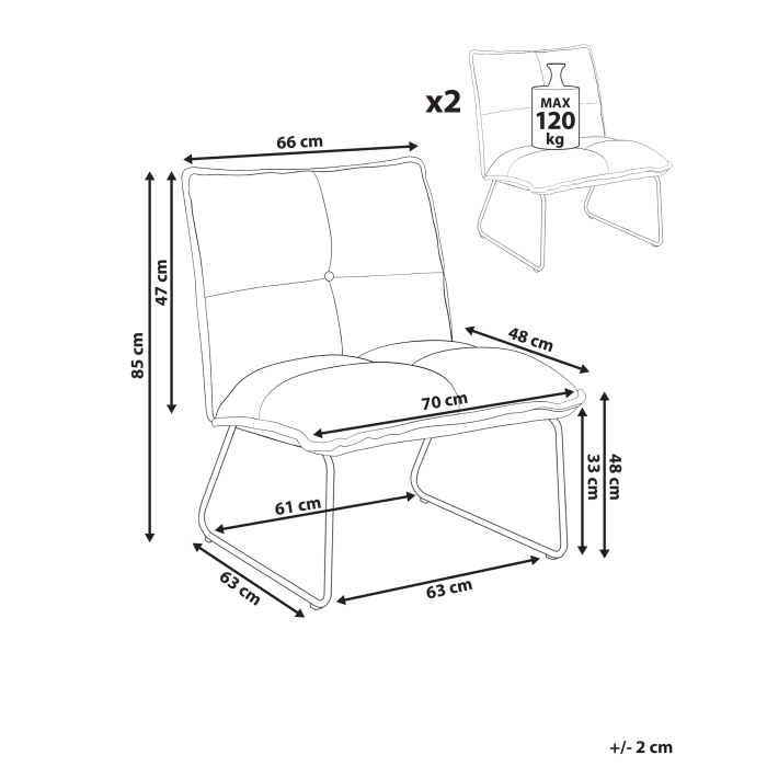 Set de 2 fotolii BJASTA Velur Bej [3]