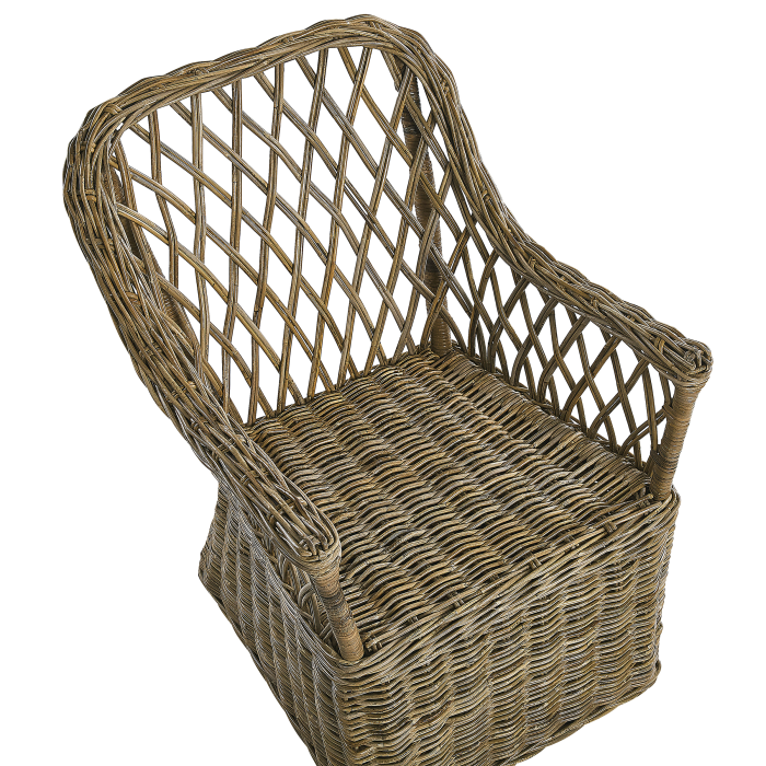 Set of 2 garden armchairs with cushions MAROS Natural Rattan [8]