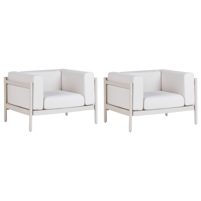FERRETTI Garden Chair Set of 2 Light Beige [2]