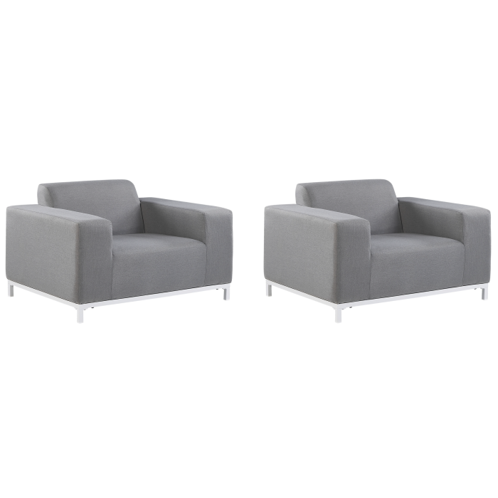 ROVIGO Garden Chair Set of 2 Grey [2]