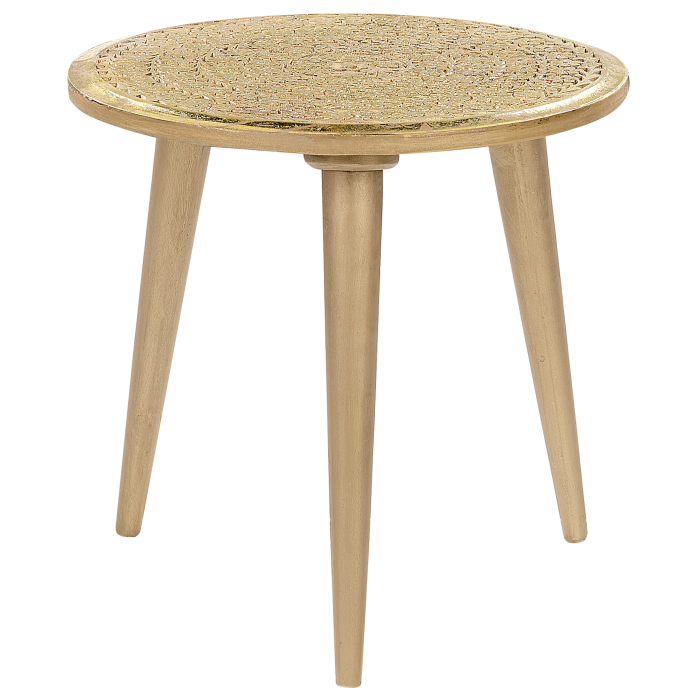 Set de 2 mese laterale NARRA Lemn de mango Auriu [4]