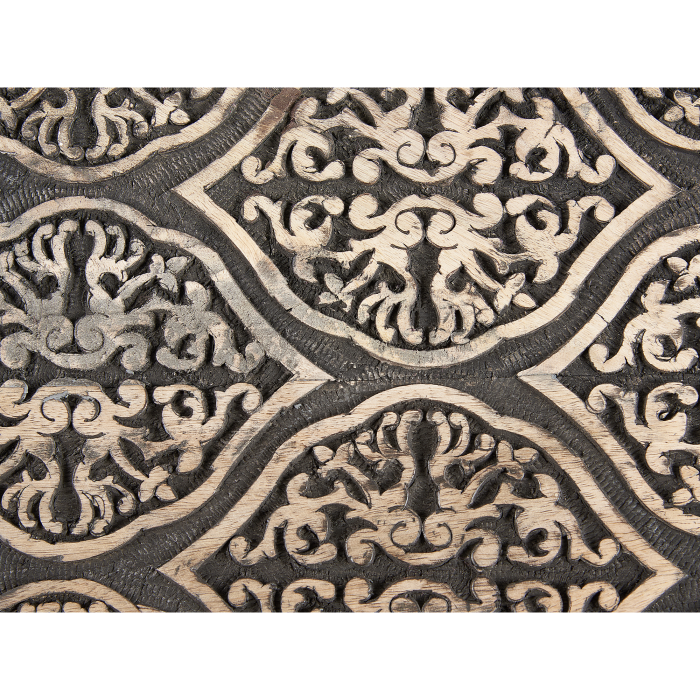 Set de 2 mese laterale SHARMA Lemn de mango Maro/Negru [8]