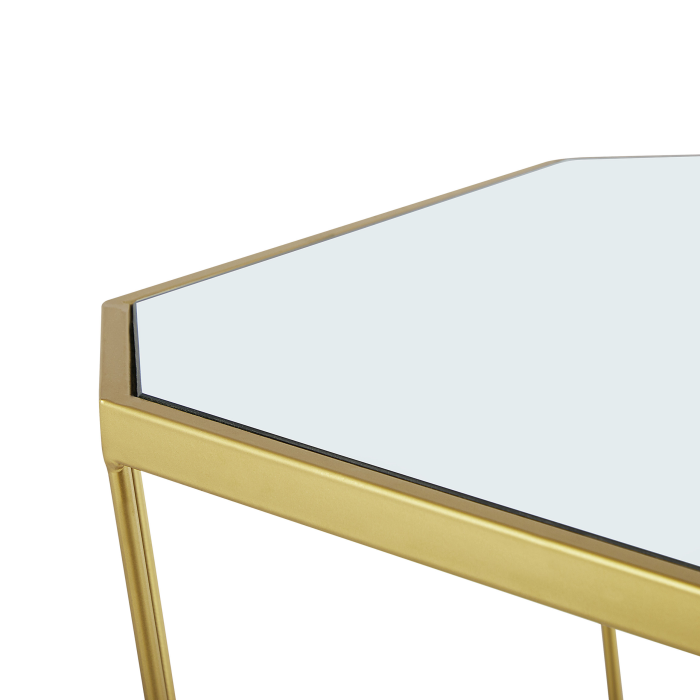 Set de 2 mese laterale SIERRA Sticlă Auriu [6]