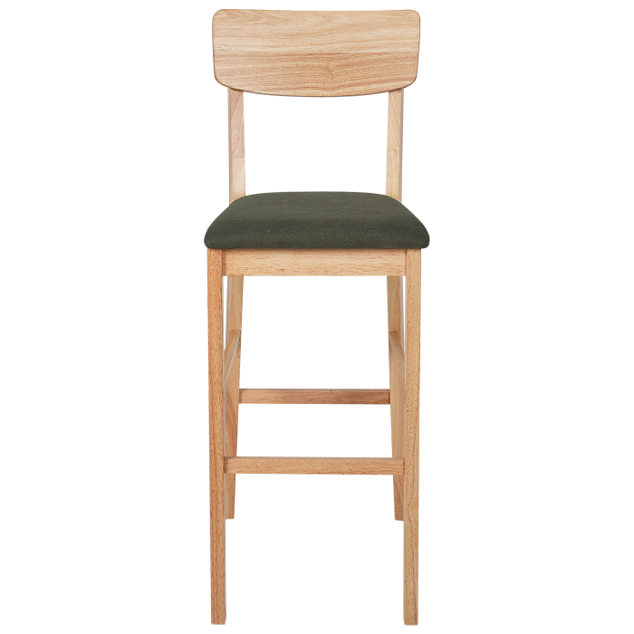 Set of 2 bar chairs AMBLER Light Brown/Green [4]