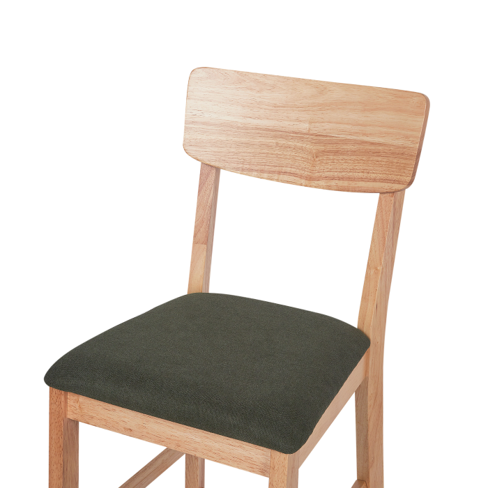 Set of 2 bar chairs AMBLER Light Brown/Green [7]