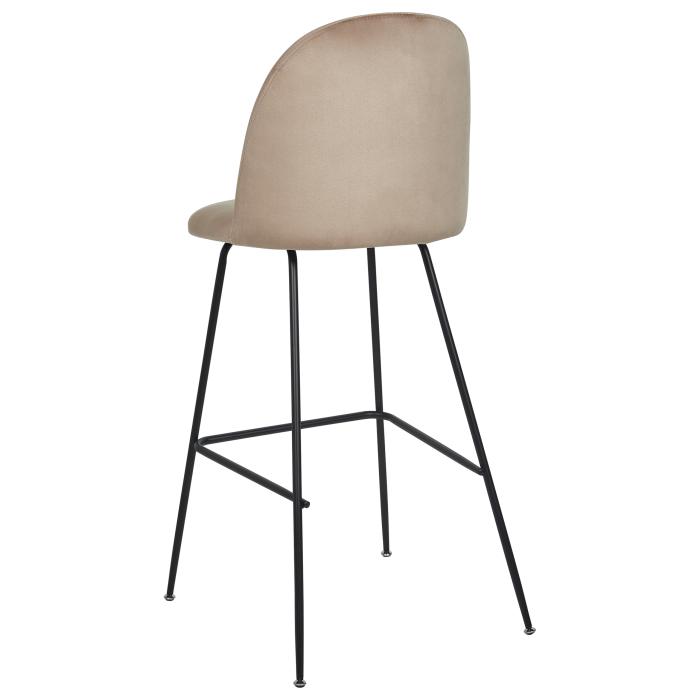 Set de 2 scaune de bar ARCOLA Catifea Taupe [6]