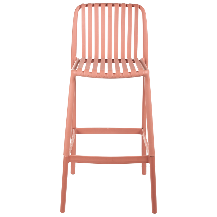 Set de 2 scaune de bar ARICCIA 2 în 1 Material sintetic Roșu deschis [5]