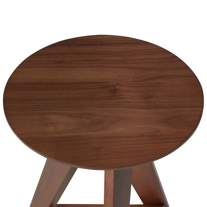 Set of 2 AROMA Bar Stools Wood Dark Brown [6]