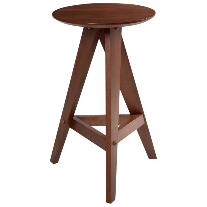 Set of 2 AROMA Bar Stools Wood Dark Brown [4]