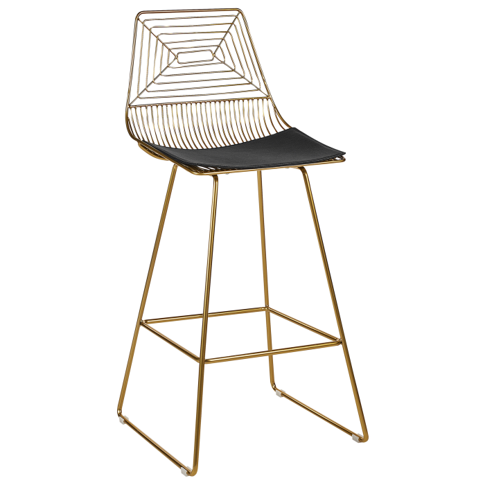 Set of 2 bar stools BISBEE Metal Gold [4]
