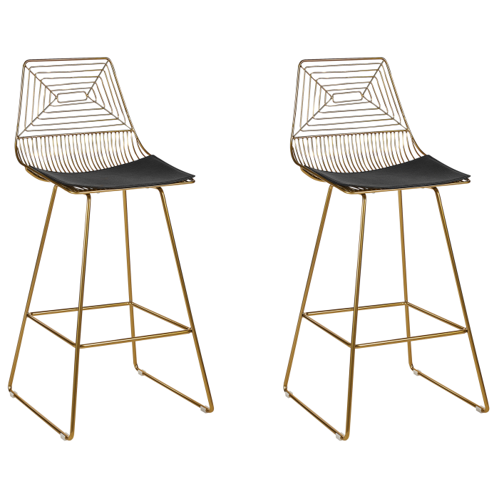 Set of 2 bar stools BISBEE Metal Gold [2]