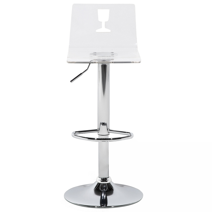 Set of 2 BUSAN Swivel Bar Stools Transparent [5]