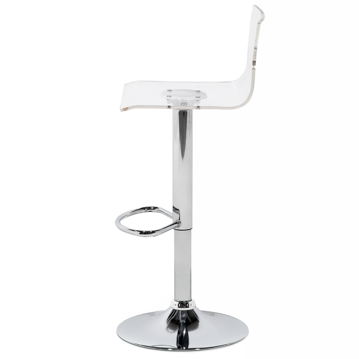 Set of 2 BUSAN Swivel Bar Stools Transparent [6]