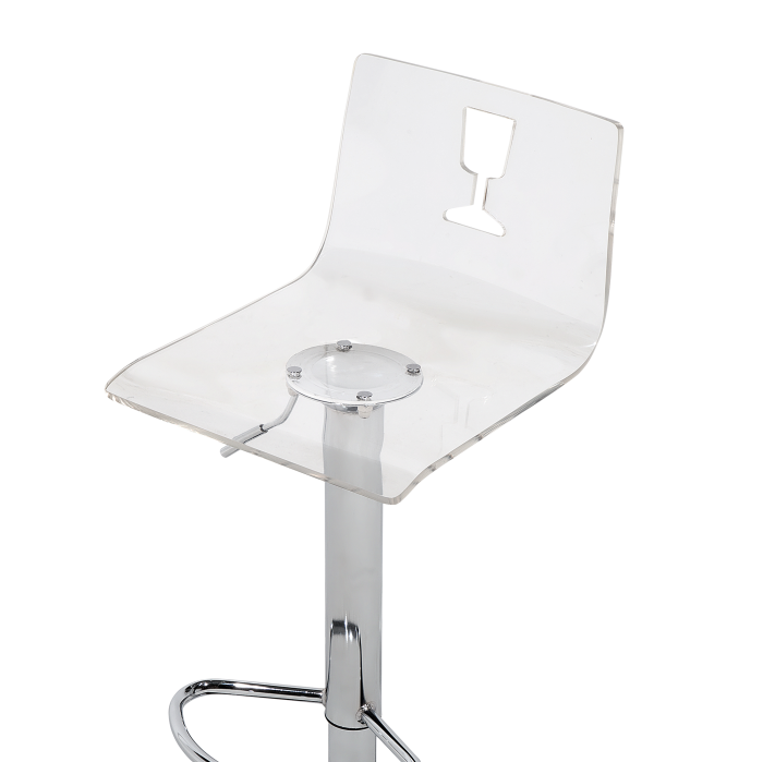 Set of 2 BUSAN Swivel Bar Stools Transparent [7]