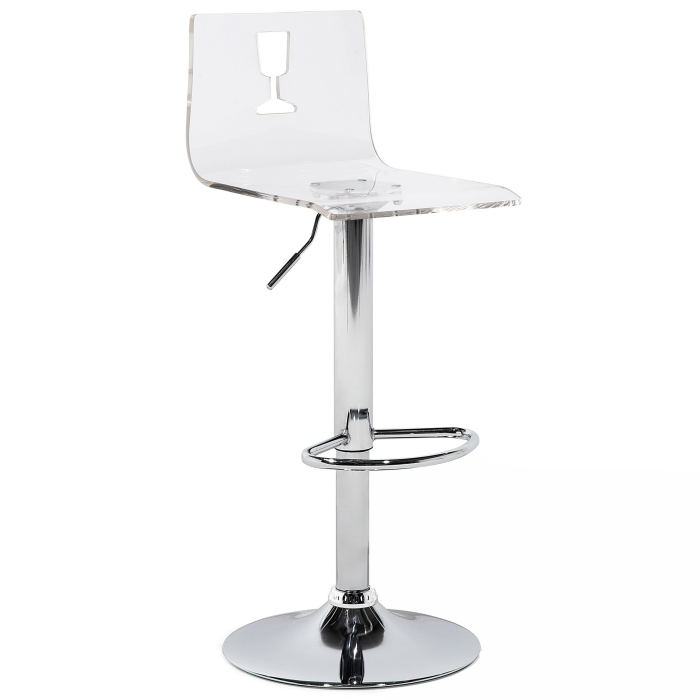 Set of 2 BUSAN Swivel Bar Stools Transparent [4]