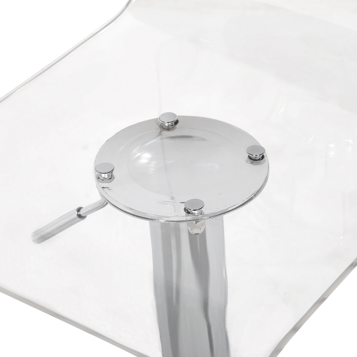 Set of 2 BUSAN Swivel Bar Stools Transparent [9]