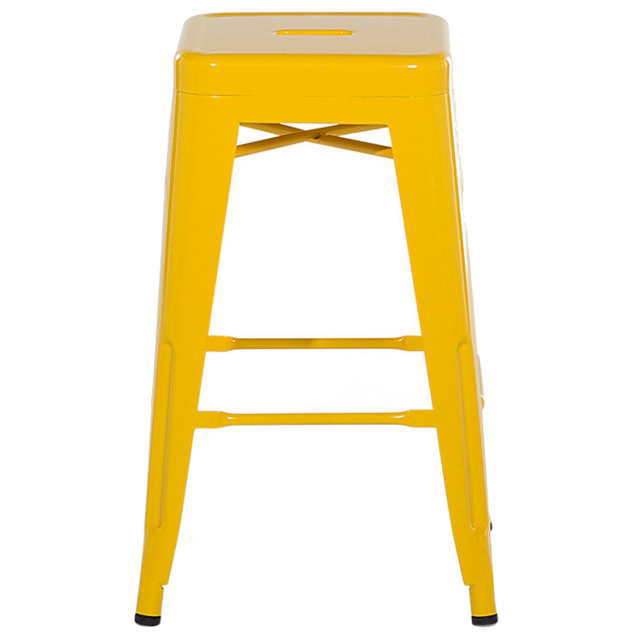 Set of 2 bar stools CABRILLO Metal Yellow [5]