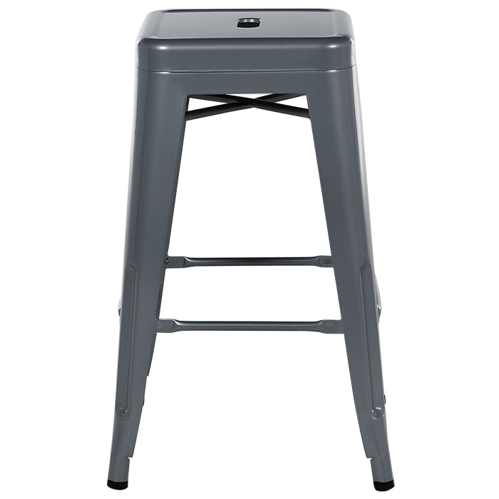 Set of 2 Bar Chairs CABRILLO Metal Grey [5]