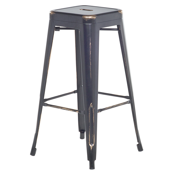 Set of 2 bar chairs CABRILLO Black Metal [4]