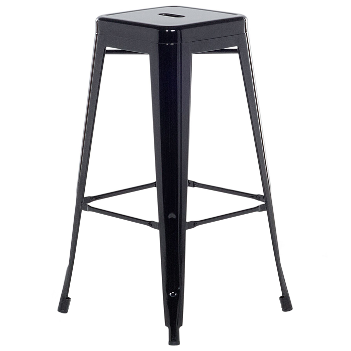 Set de 2 scaune de bar CABRILLO Metal Negru [4]