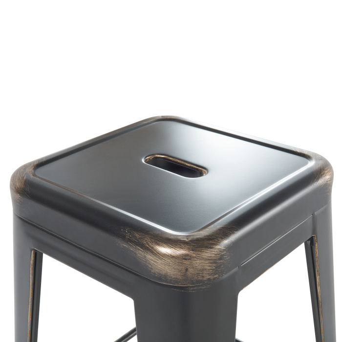 Set of 2 bar chairs CABRILLO Black Metal [6]