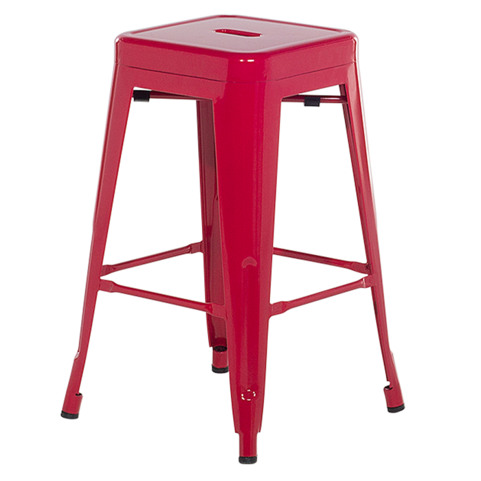 Set of 2 bar chairs CABRILLO Metal Red [4]