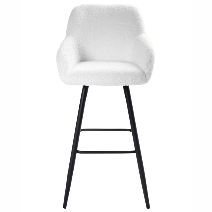 Set of 2 Bar Stools CASMALIA Boucle Off-White [6]