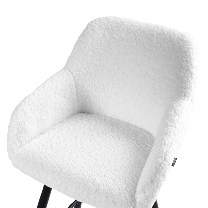 Set of 2 Bar Stools CASMALIA Boucle Off-White [8]
