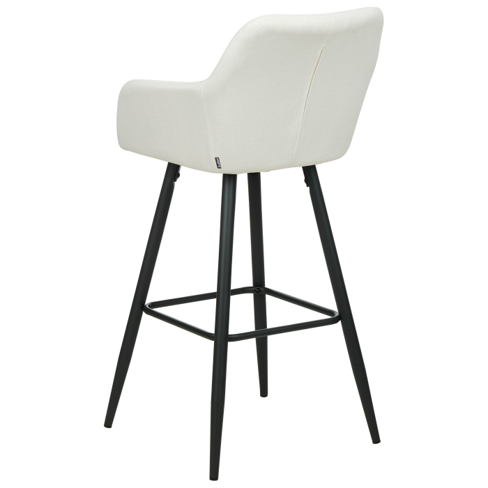 Set de 2 scaune de bar CASMALIA Catifea Alb-murdar [6]