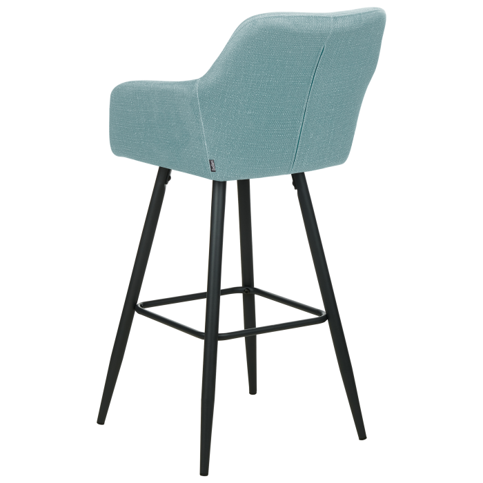 Set de 2 scaune de bar CASMALIA Catifea Albastru deschis [6]