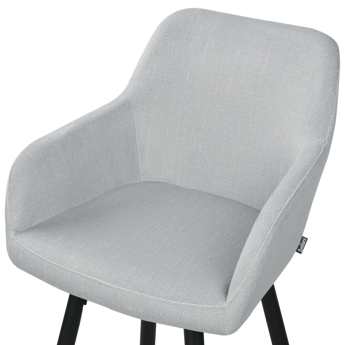 Set de 2 scaune de bar CASMALIA Catifea Gri deschis [7]