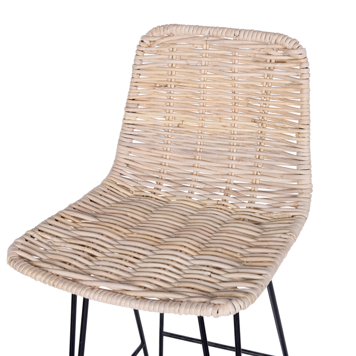 Set of 2 bar stools CASSITA Natural rattan [8]