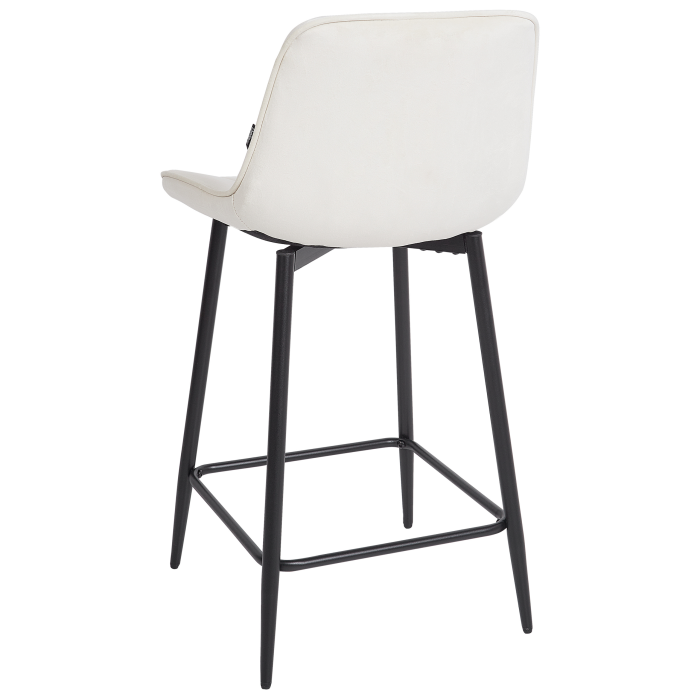 Set of 2 bar stools DUBROVNIK Velvet Light Beige [6]