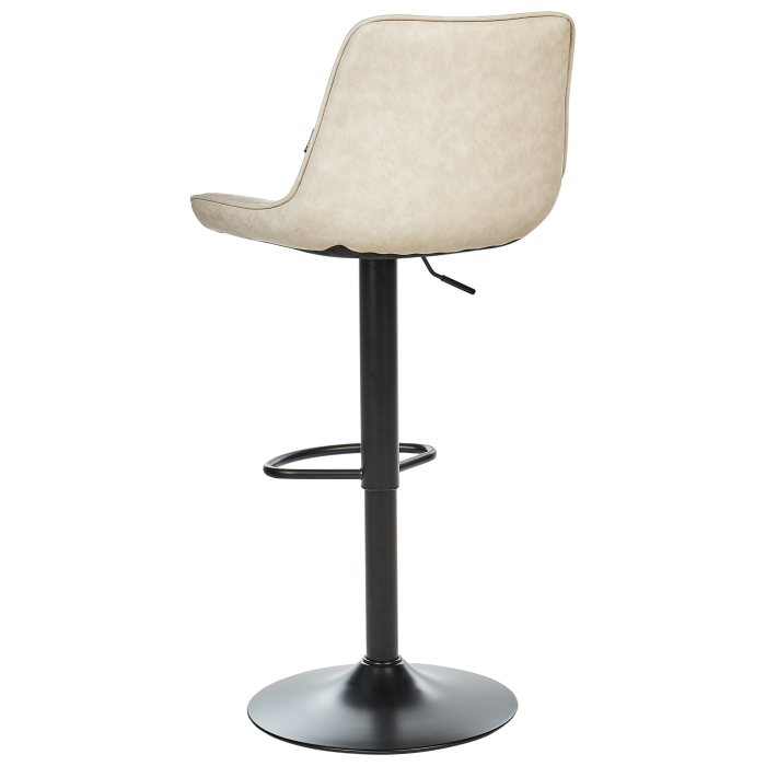 Set of 2 DUBROVNIK bar stools Eco-leather Swivel Light beige [7]