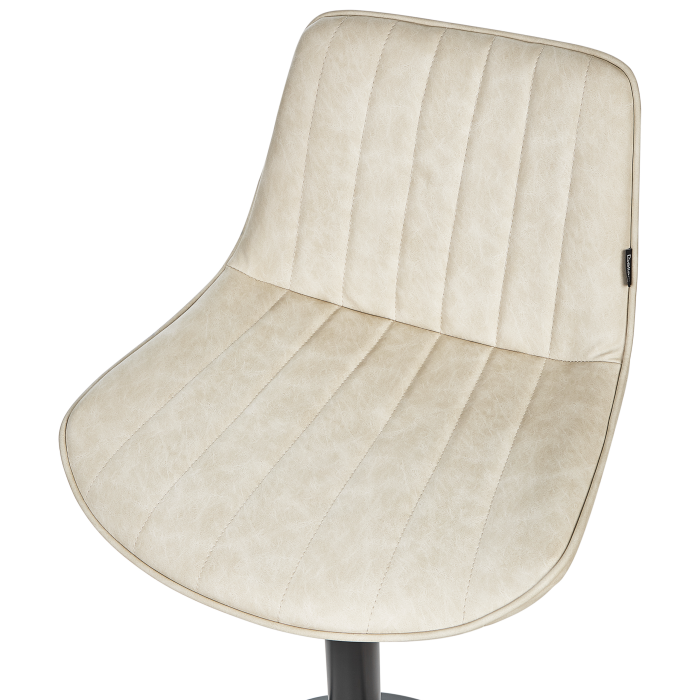 Set of 2 DUBROVNIK bar stools Eco-leather Swivel Light beige [8]