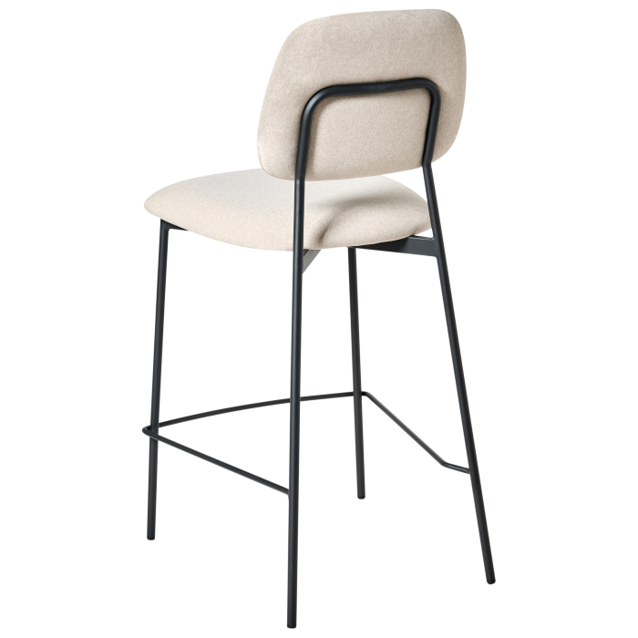 Set of 2 bar stools DUETTE Velvet Light Beige [6]