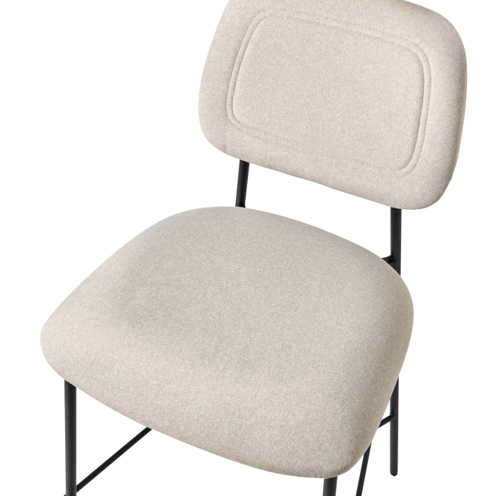 Set of 2 bar stools DUETTE Velvet Light Beige [7]