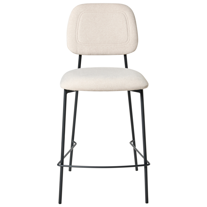 Set of 2 bar stools DUETTE Velvet Light Beige [5]