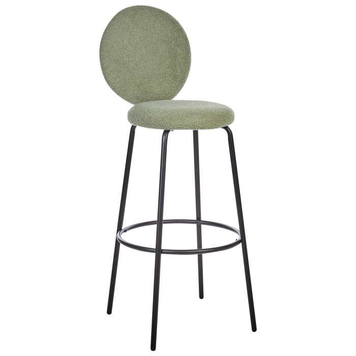 Set de 2 scaune de bar EMERY Boucle Verde deschis [5]