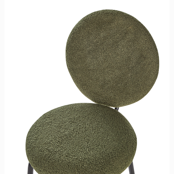 Set de 2 scaune de bar EMERY Boucle Verde închis [8]