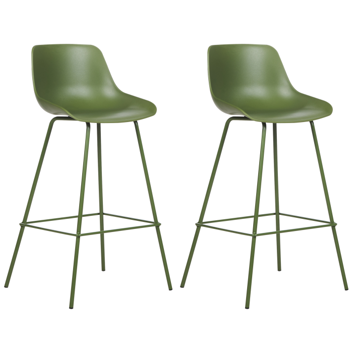 Set of 2 bar stools EMMET Green [2]