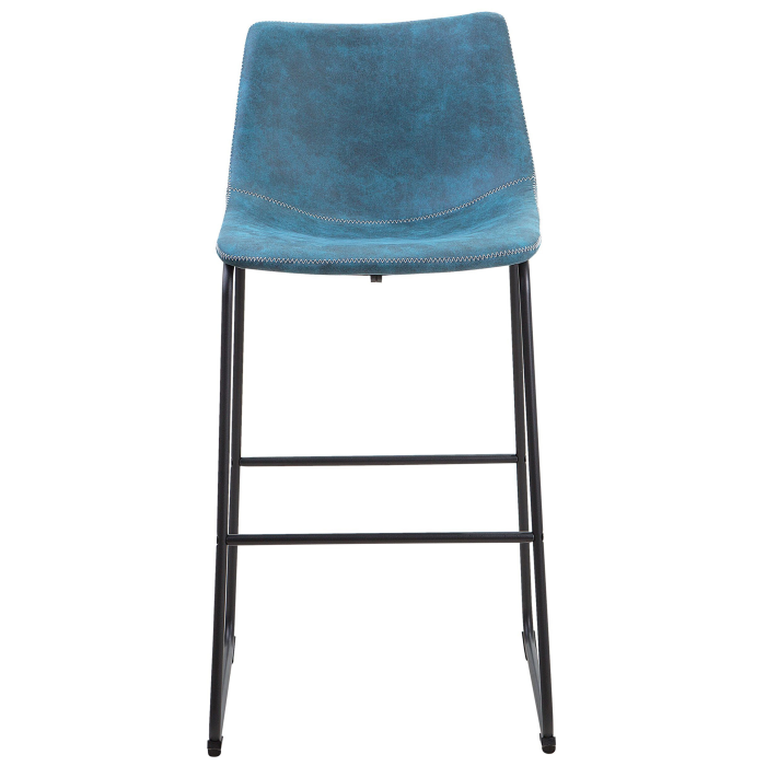 Set of 2 FRANKS bar stools Navy blue [5]