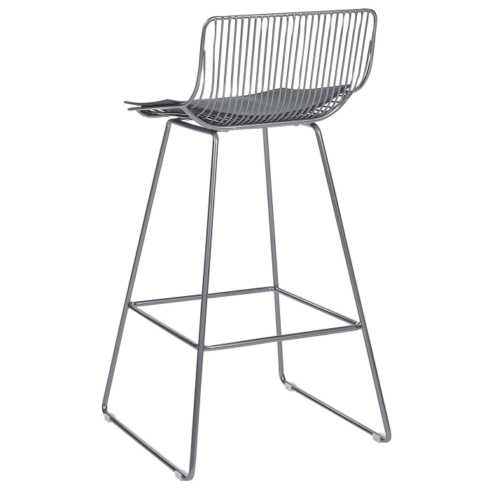 Set of 2 bar chairs FREDONIA Metal Silver [6]