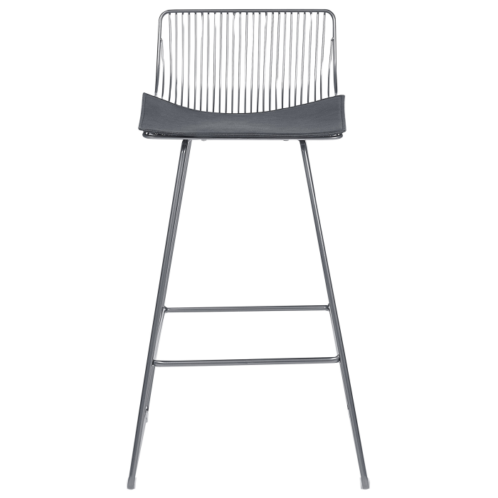 Set of 2 bar chairs FREDONIA Metal Silver [5]