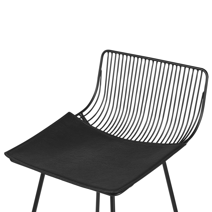 Set of 2 Bar Chairs FREDONIA Metal Black [7]