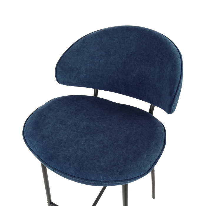 Set of 2 Bar Chairs KIANA Navy Blue [7]