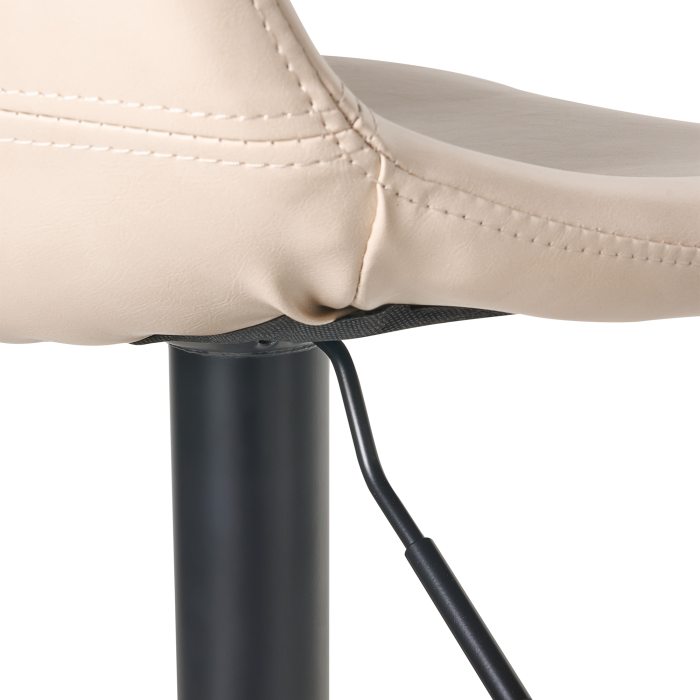 LEBRIJA bar chair set of 2 Eco-leather Swivel Light beige [9]