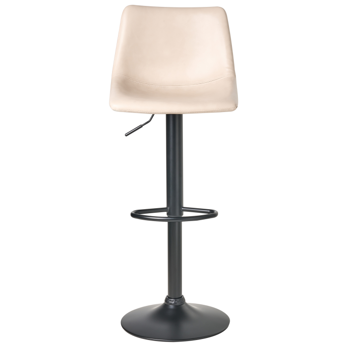 LEBRIJA bar chair set of 2 Eco-leather Swivel Light beige [6]