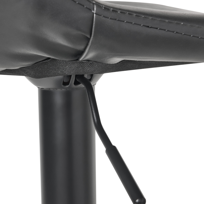 Set de 2 scaune de bar LEBRIJA Piele ecologică Pivotant Negru [9]