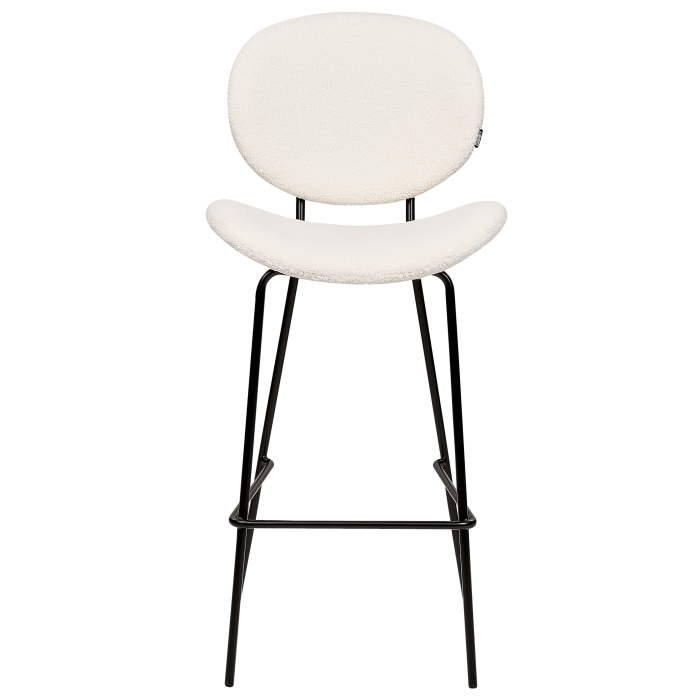 Set of 2 bar stools LUANA Boucle White [6]